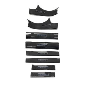DEEPAL G318 Door Sill Scuff Plate and Rear Bumper Guard Set Carbon Fiber Style