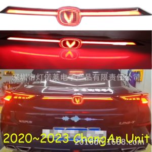 Rear Bumper LED Through-Type Tail Light Brake Lamp for CHANGAN UNI-T 2020-2022