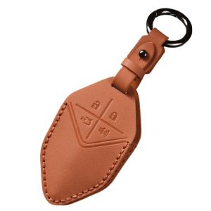Genuine Leather Smart Key Case Cover for DEEPAL SL03, CHANGAN UNI-K/T, UNI-V, and CS75 PLUS
