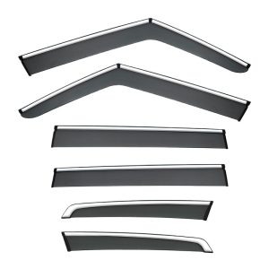 Window Rain Visor and Sun Shade Set with Chrome Trim for DEEPAL G318 2024-2025+