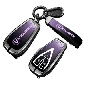 Zinc Alloy Luxury Key Cover Shell with Keychain for CHANGAN CS75 PLUS CS55 CS35 UNI-T OSHAN X7 X5