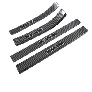 Rear Bumper Inner Protector Tailgate Sill Guard Carbon Fiber Style for DEEPAL S07