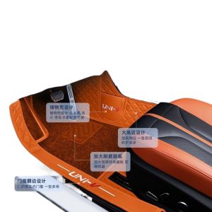Dual Layer Wire Loop Carpet Floor Mats and Trunk Mat Set for CHANGAN UNI-V iDD Plaid Anti-Slip Design