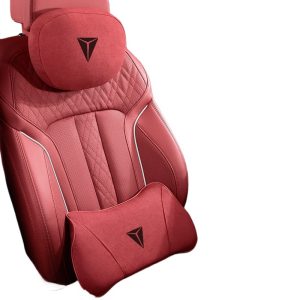 Interior Car Headrest and Lumbar Support Pillow Set for DEEPAL S07 / S7 Suede Material