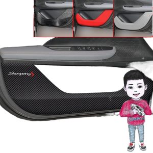 Interior Door Anti-Kick Carbon Fiber Protective Film Pads for 2022 CHANGAN UNI-V