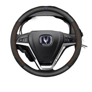 Sport Carbon Fiber Suede Steering Wheel Cover for Changan CS75 CS55 CS35 PLUS Eado Ruicheng UNI-T V K