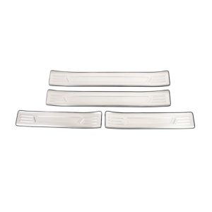 Exterior Door Sill Protector Plates Black Titanium Brushed for DEEPAL G318 2024