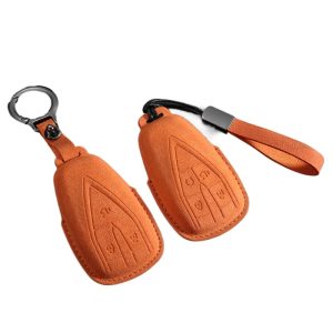 Suede Key Fob Cover Case with Three-Color Accent for DEEPAL SL03 S07 S05 L07 G318