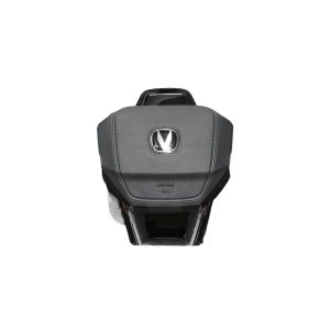 Suede Exterior Steering Wheel Cover with Red Accents for CHANGAN UNI-V and UNI-K