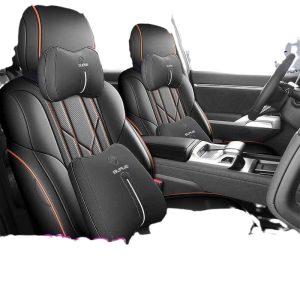Custom Full-Coverage Car Seat Covers for DEEPAL G318 2025 (Luxurious Black & Orange Edition)