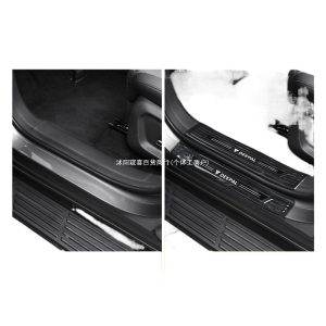 Stainless Steel Door Sill Guards and Trunk Scuff Plate Protector 10pc Set for DEEPAL G318 2024-2025