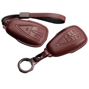 Genuine Leather Key Fob Cover for CHANGAN UNI-V (2022-2025) Full Protection Shell