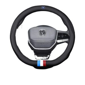 D-Shape Car Steering Wheel Cover Carbon Fiber Style Leather for Changan UNI-K UNI-T Oshan Z6 X5 Hunter RUICHENG CC