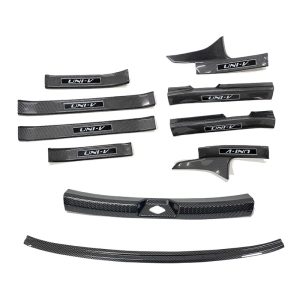 Interior Door Sill Guard Scuff Plate Carbon Fiber Print for 2022 CHANGAN UNI-V