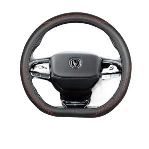 Genuine Leather Steering Wheel Cover for CHANGAN CS75 PLUS (2nd/3rd Gen), Eado PLUS, and UNI-T