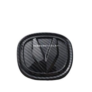 Black Carbon Fiber Pattern Logo Emblem Stickers for CHANGAN UNI-V Front Rear and Steering Wheel