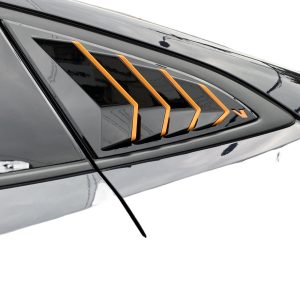 Rear Quarter Window Louvers Triangle Trim for CHANGAN UNI-V ABS Carbon Fiber Finish