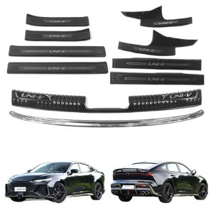 Stainless Steel Inner and Outer Door Sill Guards and Rear Bumper Plate for CHANGAN UNI-V 2022