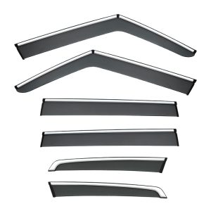 Window Visor Rain Shield Rain Eyebrow and Sun Shade with Chrome Trim for DEEPAL G318 2025+