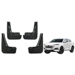Black PP Soft Rubber Mud Flaps Splash Guards for CHANGAN UNI-K 2021-2024