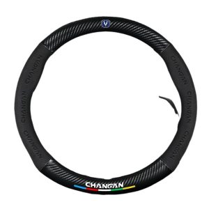 Suede and Carbon Fiber Steering Wheel Cover for Changan CS35 CS55 CS75 PLUS UNI-T OSHAN X7
