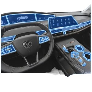 Interior Screen Protector Kit for CHANGAN UNI-K/UNI-T/UNI-V TPU Film and Navigation Tempered Glass