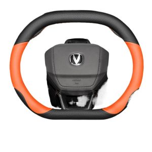 D-Shape Microfiber Steering Wheel Cover for CHANGAN UNI-V, UNI-T, UNI-K, CS55 PLUS, and NEVO A05/Q05