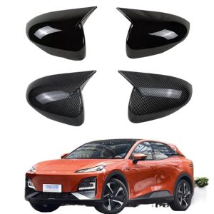 Rearview Mirror Housing Horn Style Covers Carbon Fiber Finish for DEEPAL S07 (2023+)
