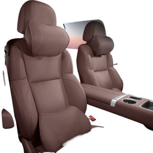 Memory Foam Car Headrest and Lumbar Support Set Nappa Leather for Changan CS75 Plus CS55 Plus UNI-V