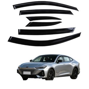 4-Piece Black Acrylic Window Rain Guards and Side Visors for CHANGAN UNI-V