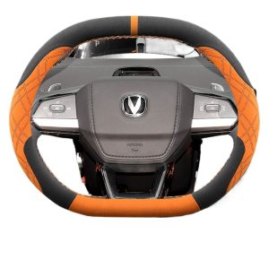 Suede Leather D-Shape Steering Wheel Cover for CHANGAN UNI-V, UNI-K, Eado, and CS55 PLUS