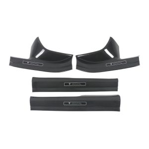 Interior Door Sill Guard Plates Carbon Fiber Style 4-Piece Set for DEEPAL S07 2023