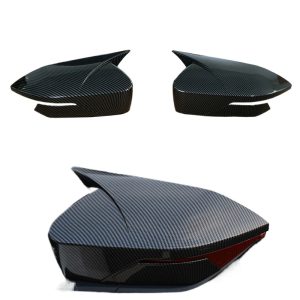 Horn Style Rearview Mirror Cover Caps Gloss Black for CHANGAN UNI-V