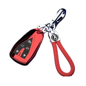 TPU Full-Cover Shell Key Fob Case with Keychain for CHANGAN UNI-T