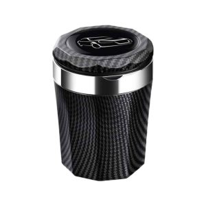 DEEPAL G318 Car Interior Ashtray with LED Light and Cover - High Flame Retardant Melamine