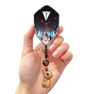TPU Key Fob Cover with Bear Lanyard for CHANGAN DEEPAL S07 SL03 CS75 PLUS CS55 PLUS EADO G318 UNI-V