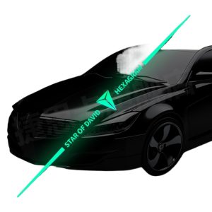 Luminous Bumper Warning Stickers and Strip Emblems for DEEPAL SL03 / S07 / G318
