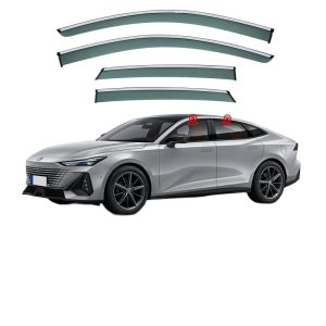 Acrylic Window Side Visor Set with Silver Trim for CHANGAN UNI-V 2023+ (4-Piece)