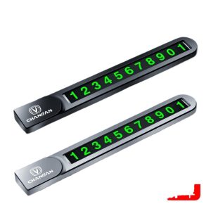 Metal Temporary Parking Card Telephone Number Plate for CHANGAN CS75 CS55 PLUS UNI-K