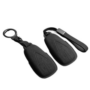 Genuine Suede Leather Smart Key Cover Case for DEEPAL SL03 and Changan UNI-K UNI-T UNI-V