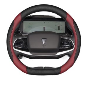 Genuine Leather Steering Wheel Cover for DEEPAL SL03 / S07 / S7 / G318 Interior Accessories