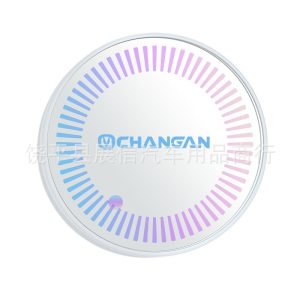 LED Luminous Car Water Cup Coaster with 7-Color Atmosphere Light for CHANGAN UNI-V UNI-T CS75 CS35