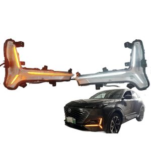 LED Daytime Running Lights for CHANGAN UNI-K, Tri-Color Flowing Turn Signal Front Bumper Fog Lamp Assembly
