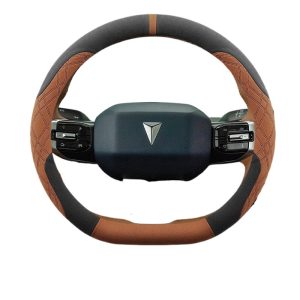 Custom Suede Steering Wheel Cover for DEEPAL G318 (2024-2025) - Ultra-Thin D-Shape Anti-Slip Grip