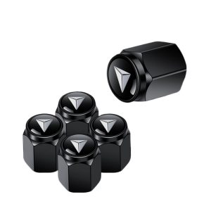 DEEPAL Metal Anti-Theft Tire Valve Stem Caps for DEEPAL SL03 and DEEPAL S07 (S7) - Silver 5-Piece Set