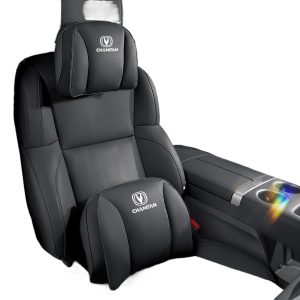 Car Neck Headrest and Lumbar Support Set Nappa Leather Surface for Changan CS75 CS55 PLUS Eado UNI-K Oshan Series